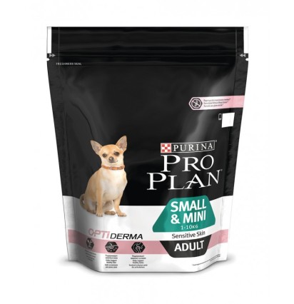 Pro Plan OptiDerma Small and Mini Adult сухой корм для взрослых собак мелких и карликовых пород с чувствительной кожей с лососем и рисом 700 гр.